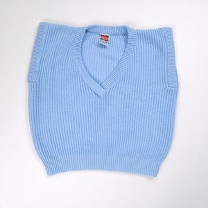 Cherry Stix Vintage 80s Boxy Baby Blue Sweater Vest Womens Small